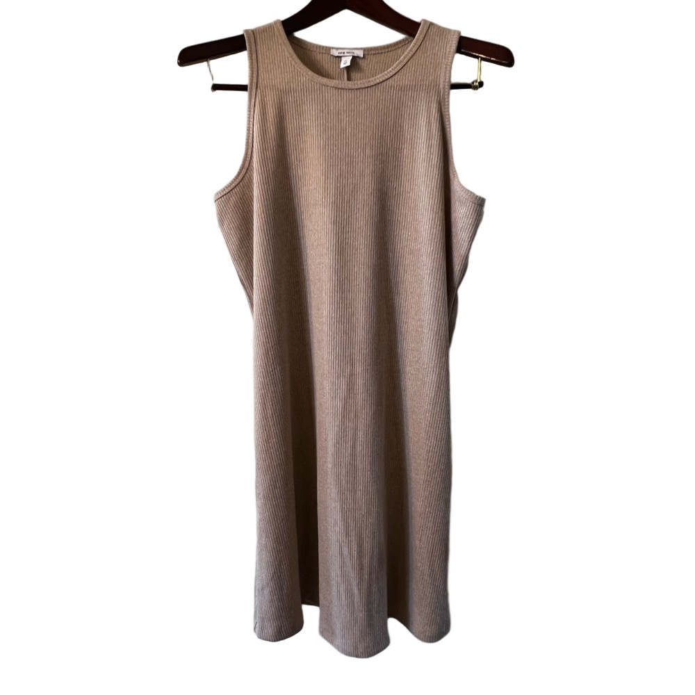 Nine West Ribbed Tan Midi Dress XL